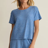 Kara Rib Tee - Tropical Tide