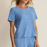 Kara Rib Tee - Tropical Tide