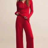 Luxe Pointelle Top - Red