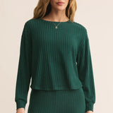 Elfie Rib Top - Mistletoe