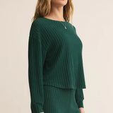 Elfie Rib Top - Mistletoe