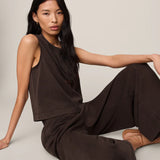 Scout Jersey Crop Flare Pant - Dark Chocolate