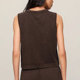 Sloane Jersey Muscle Tank - Dark Chocolate