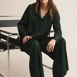 Ana Satin Top - Green