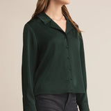 Ana Satin Top - Green