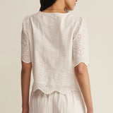 Oceanside Embroidered Top