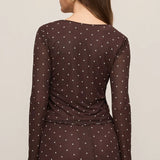 Amara Polka Dot Mesh Top