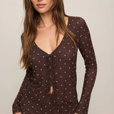 Amara Polka Dot Mesh Top