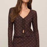 Amara Polka Dot Mesh Top