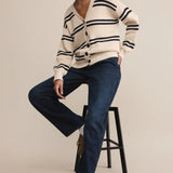 Boyfriend Striped Cardigan