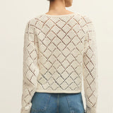 Hullen Crochet Sweater - Cloud