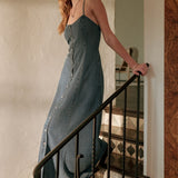 Button Front Maxi Dress