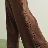Embroidered Side Pant