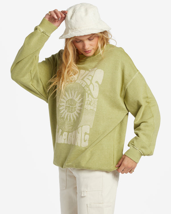 Ride In Crewneck - Palm Green