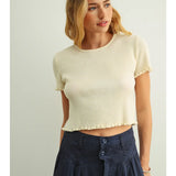 Essential Mini Ruffle Top - Butter