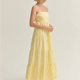 Iris Poplin Tiered Maxi Dress