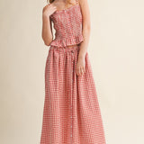 Gingham Maxi Skirt
