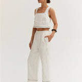 Devin Contrast Stitch Top