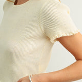 Essential Mini Ruffle Top - Butter