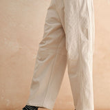 Corduroy Barrel Pant - Beige