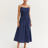 Jamie Scoop Neck Poplin Midi Dress
