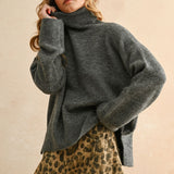 Turtle Neck Sweater - Charcoal