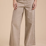 Stripe Fabric Mixed Pant