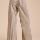Stripe Fabric Mixed Pant