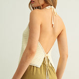 Crochet Knit Halter Top