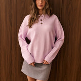 Gabbie Polo Knit - Lilac