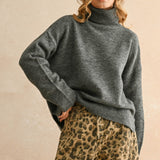 Turtle Neck Sweater - Charcoal