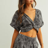Leaf Print Top