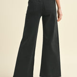 Straight Wide Leg Pant - Black