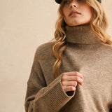 Turtle Neck Sweater - Mocha