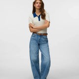 Zoe Barrel Jeans - Medium Blue Denim