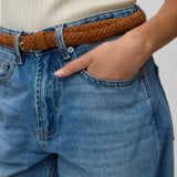 Zoe Barrel Jeans - Medium Blue Denim