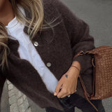 Kae Knit Cardigan - Chocolate