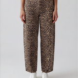 Billie Barrel Ankle Jeans - Leopard