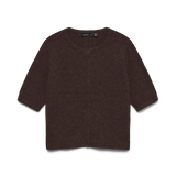 Doffy Short Sleeve Cardigan - Chocolate Torte