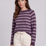 Doffy Stripe Pullover - Purple