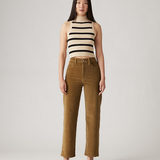 Ribcage Straight Ankle - Brown Corduroy