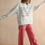 Bonjour Embroidery Sweatshirt