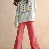 Bonjour Embroidery Sweatshirt