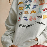 Bonjour Embroidery Sweatshirt