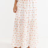 Rosie Floral Check Tiered Maxi Skirt