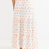 Rosie Floral Check Tiered Maxi Skirt