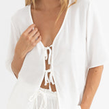 Airlie Short Sleeve Top - White