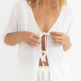 Airlie Short Sleeve Top - White