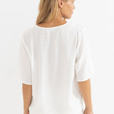 Airlie Short Sleeve Top - White