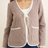 London Check Reversible Quilted Jacket - Chocolate